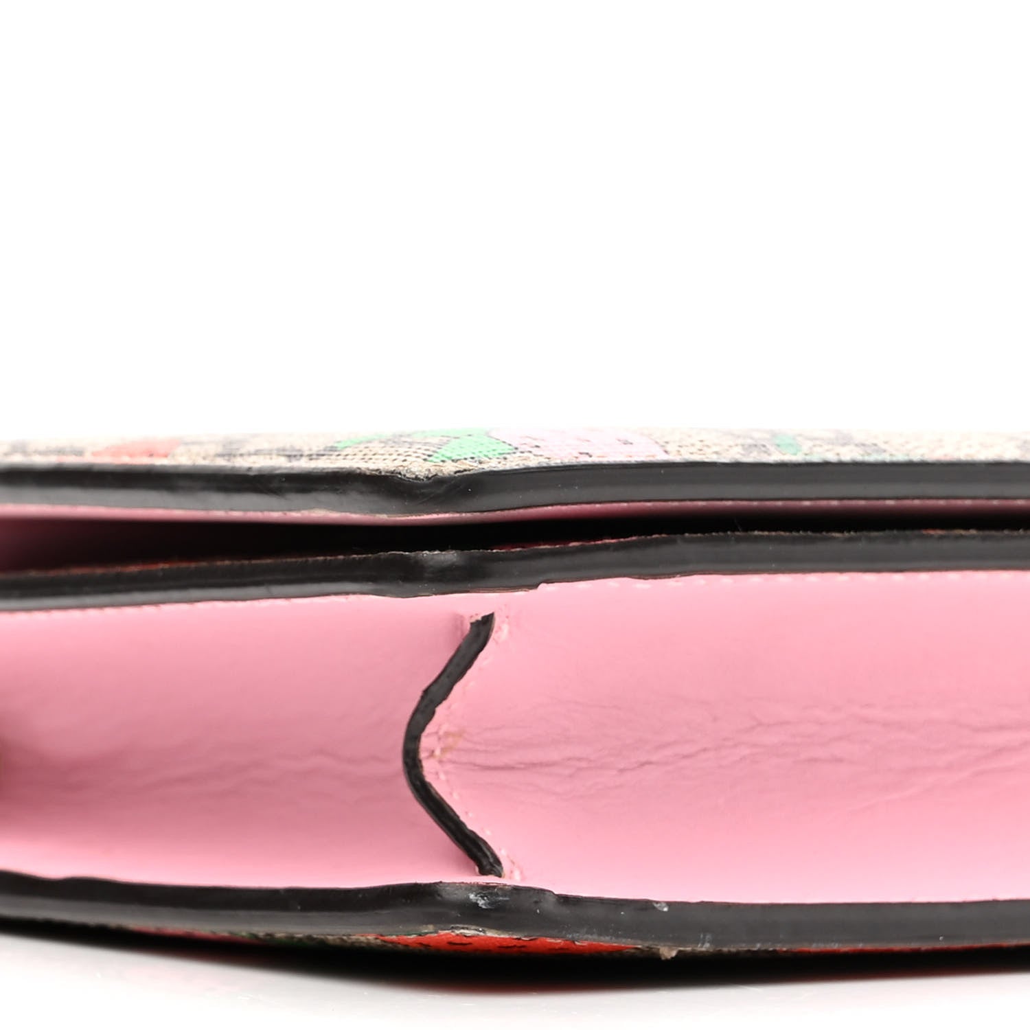 Gucci GG Supreme Monogram Strawberry Chain Wallet 7 of 14