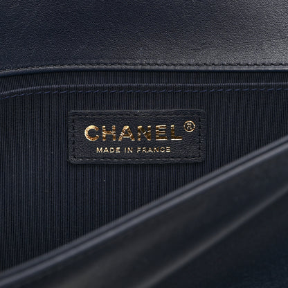 Chanel Lambskin Quilted Medium Boy Flap Dark Navy Navy 11 of 19