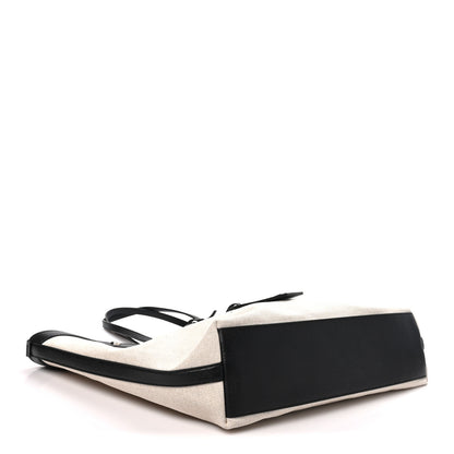 Dolce & Gabbana Salt & Pepper Canvas Alpine Calfskin Atene Shopping Bag Naturale Black 5 of 10