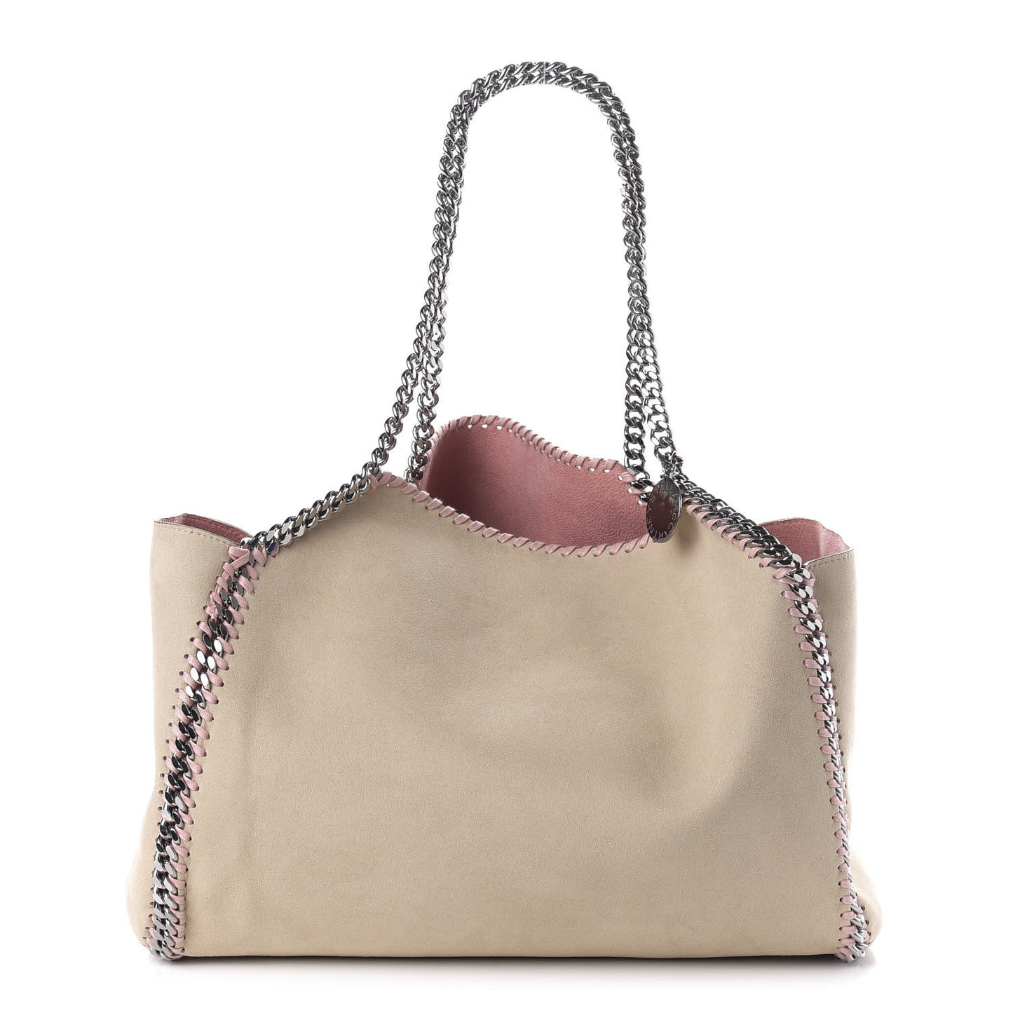 Shaggy Deer Falabella Reversible Tote Blush Pink Beige