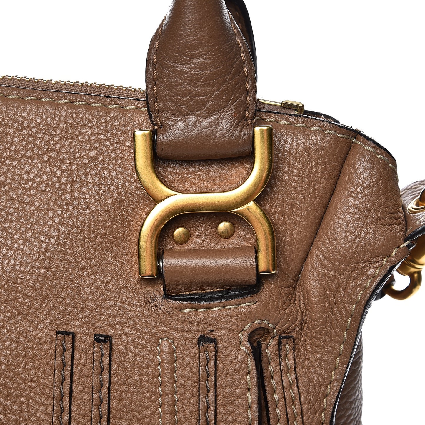 Calfskin Small Marcie Satchel Nut