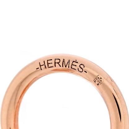 Hermes Rose Gold Plated Charms Grelot Twilly Ring 4 of 5