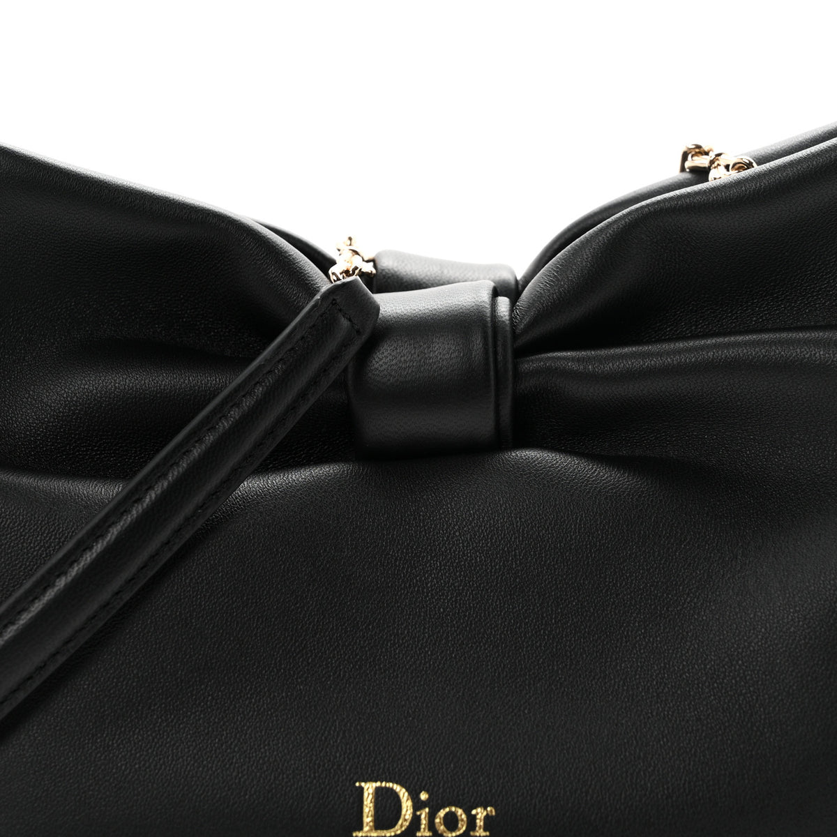 Lambskin Small Bow Bag Black