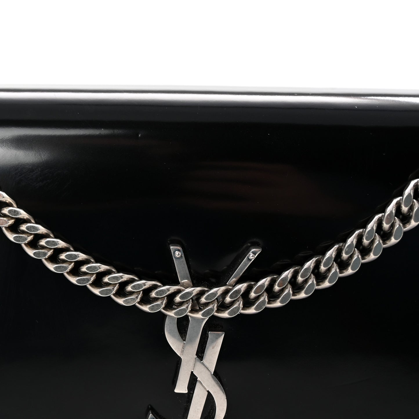 Glazed Calfskin Cassandre Wallet On Chain WOC Black