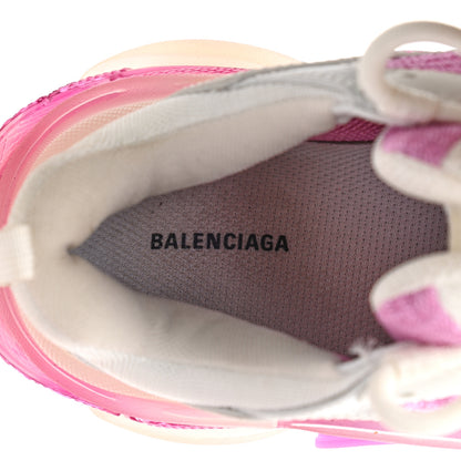 Balenciaga Fabric Mesh Clear Sole Womens Triple S Sneakers 36 White Pink 7 of 10