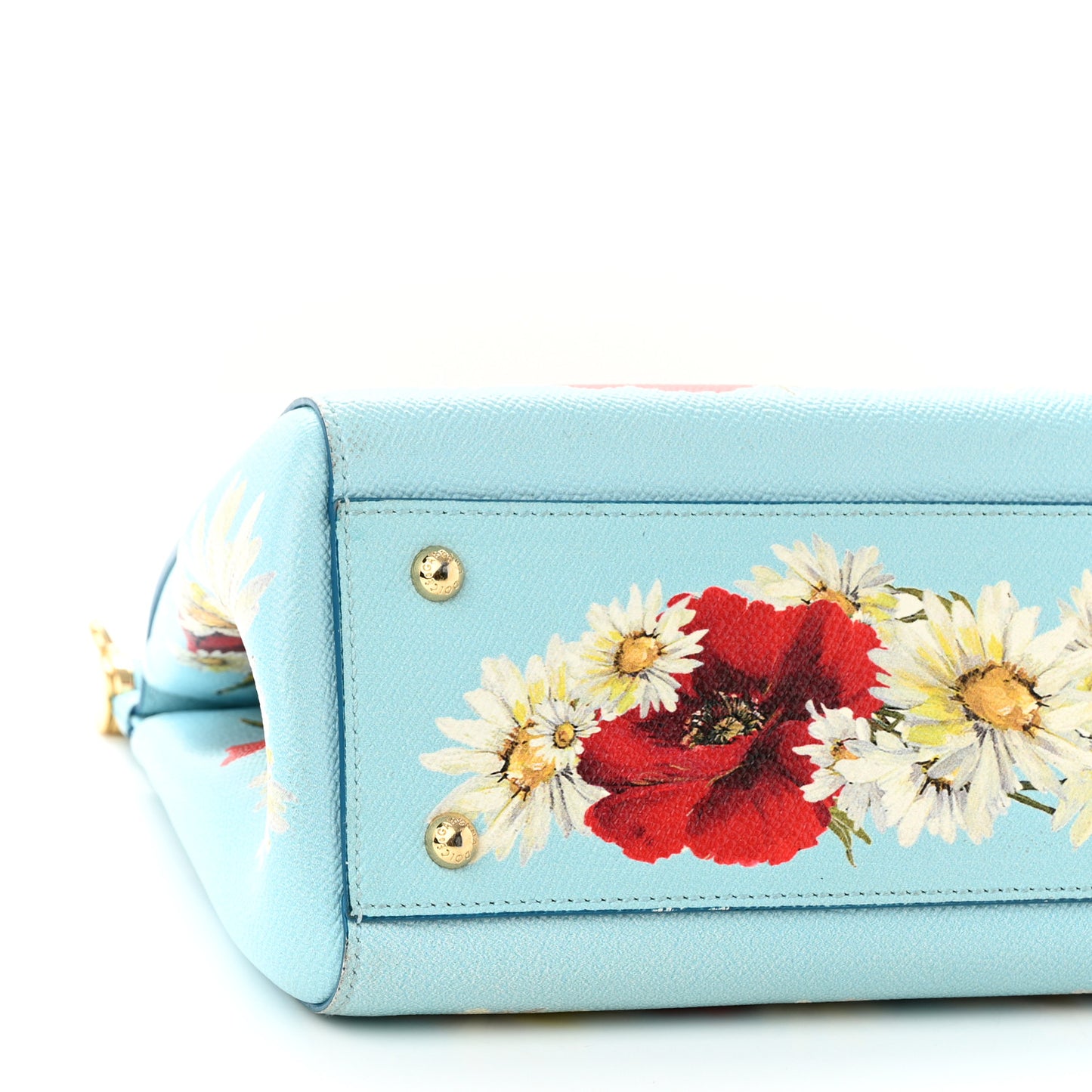 Dauphine St.Giap Papaveri Print Medium Miss Sicily Satchel Celeste