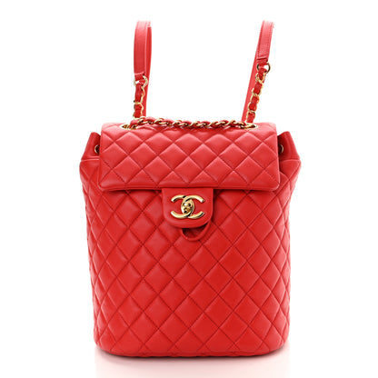 Chanel Calfskin Quilted Small Urban Spirit Backpack Red 1 of 11
