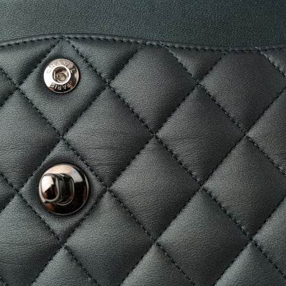 Chanel Iridescent Lambskin Quilted Small Double Flap Green 14 of 14