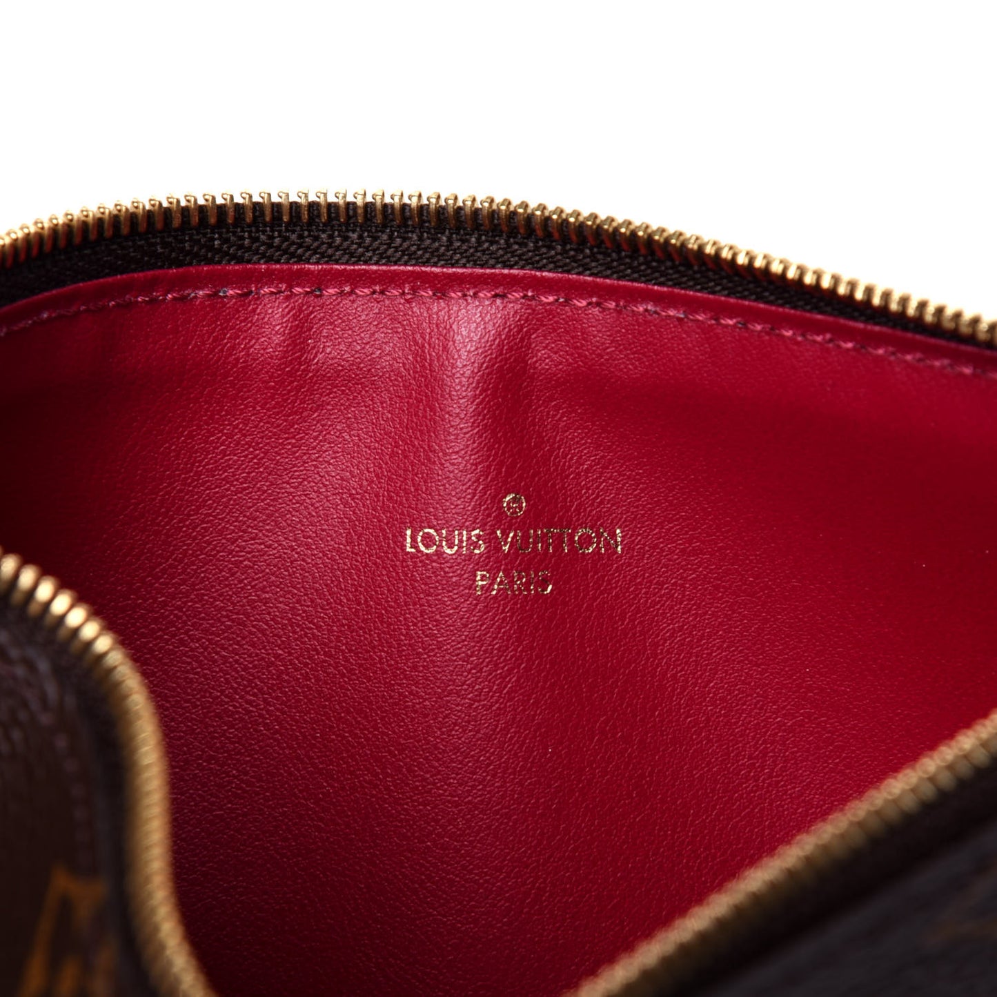 Monogram Pochette Felicie Chain Wallet Fuchsia
