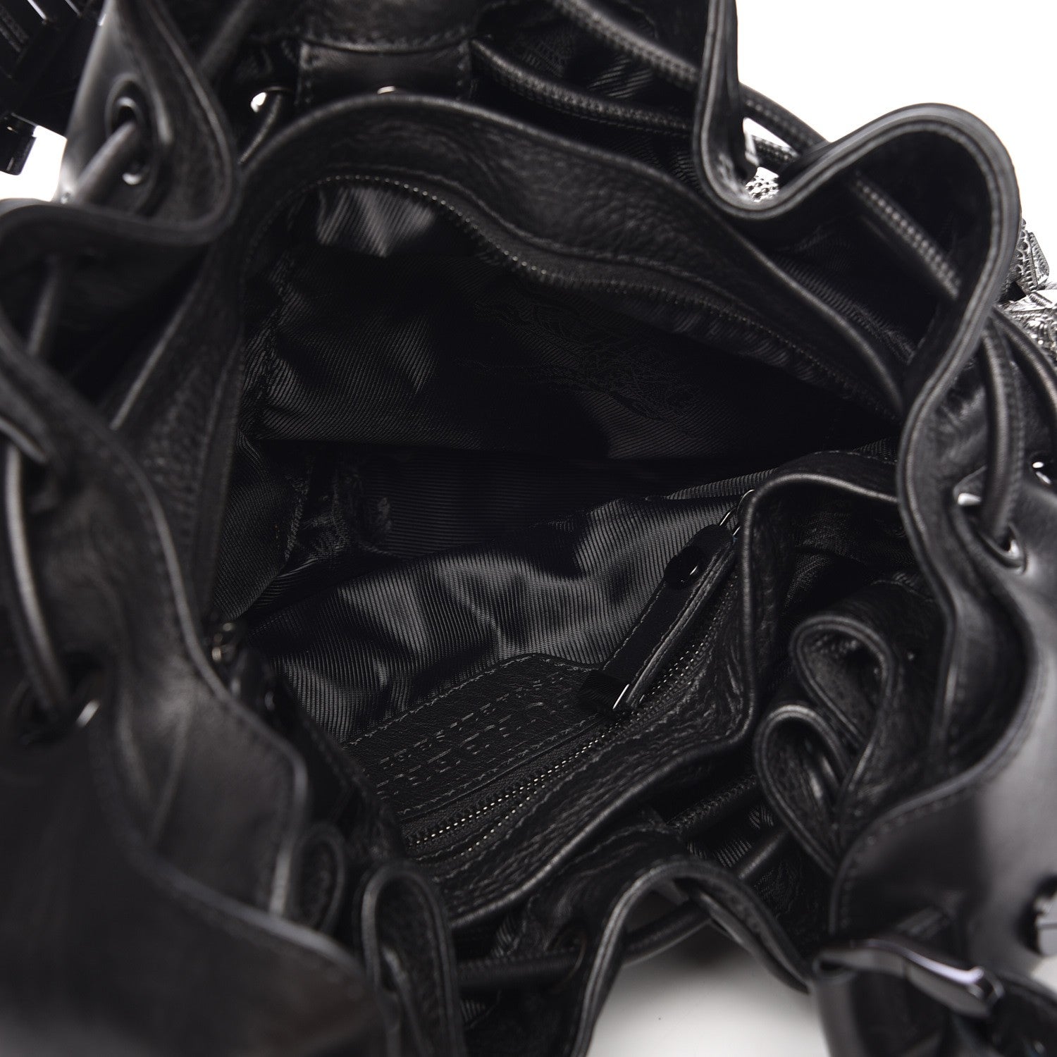 Burberry Calfskin Mason Warrior Studded Hobo Black 5 of 9