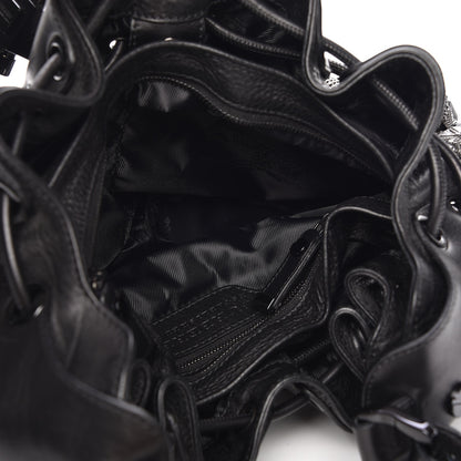 Burberry Calfskin Mason Warrior Studded Hobo Black 5 of 9