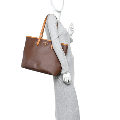 Prada Saffiano Cuir Tote Cognac 2 of 12