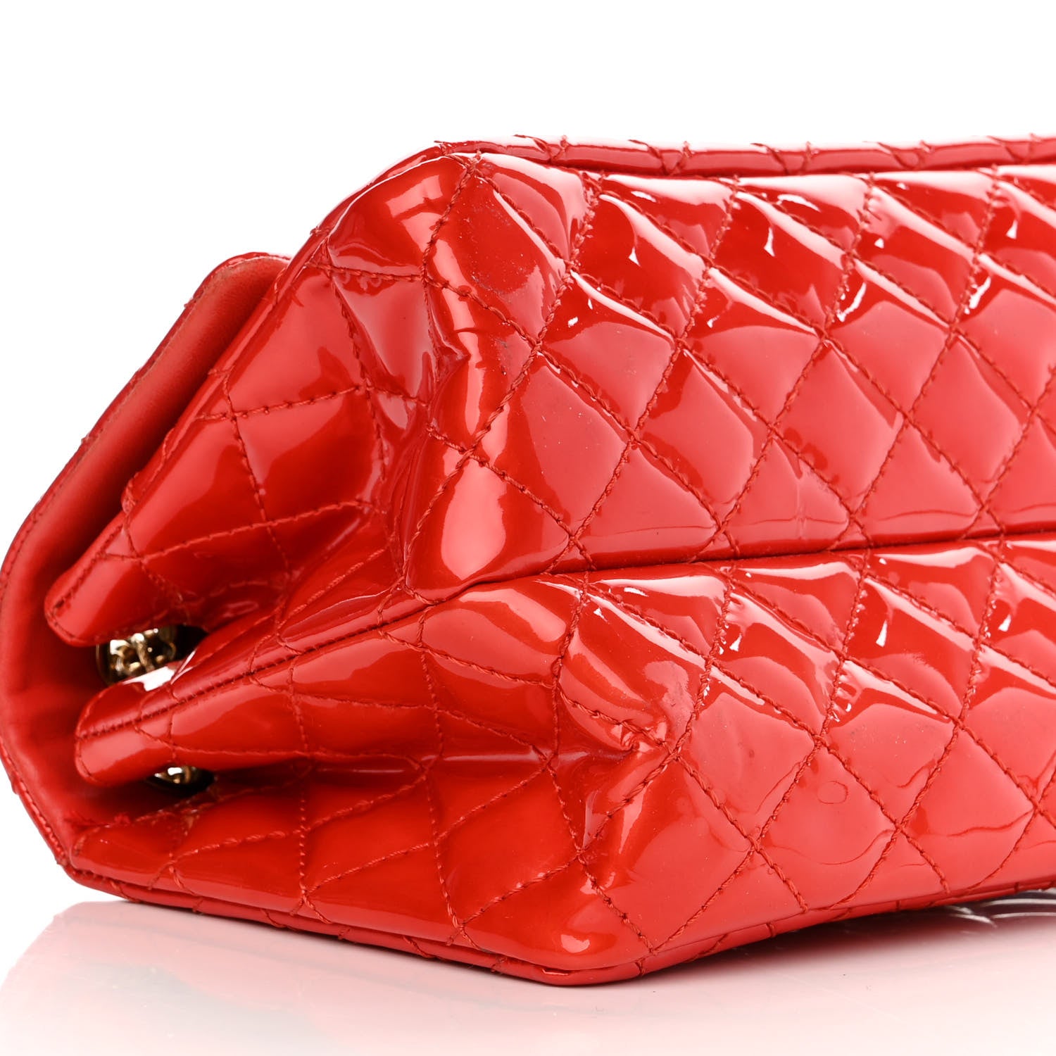 Chanel Patent Quilted Accordion Reissue 2.55 Flap Red 8 of 11