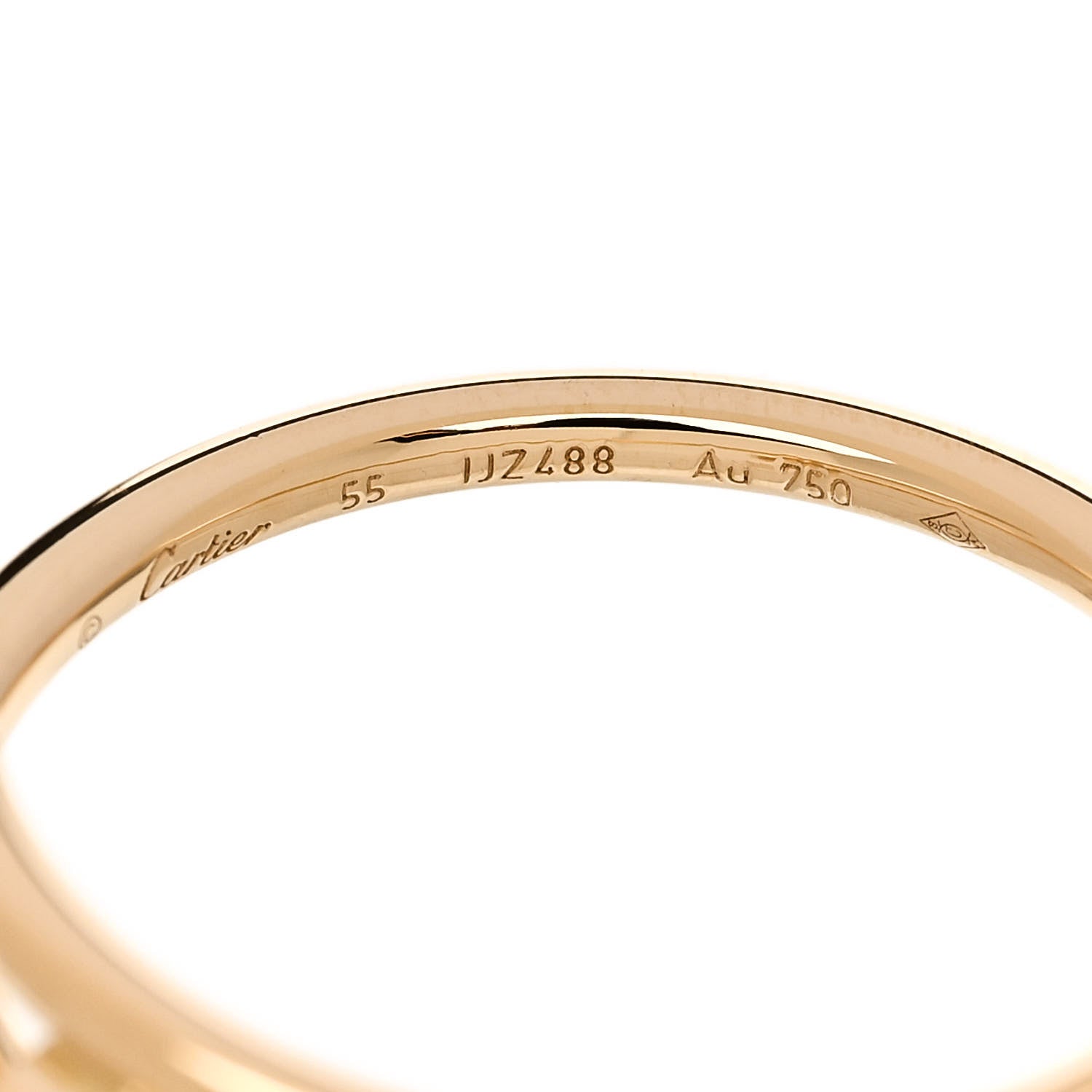 Cartier 18K Yellow Gold Small Juste Un Clou Ring 55 7.25 4 of 5