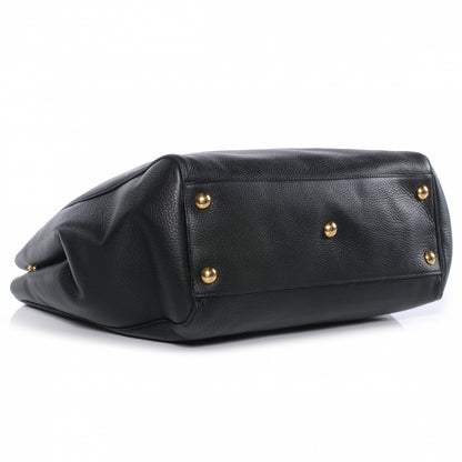 Gucci Pebbled Calfskin Medium 1973 Tote Black 4 of 8