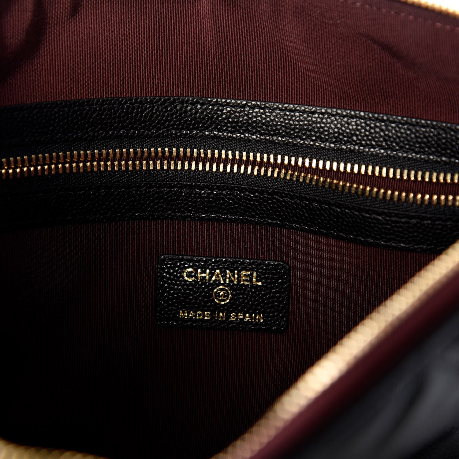 Chanel Caviar Quilted Medium Cosmetic Case Black 6 of 7