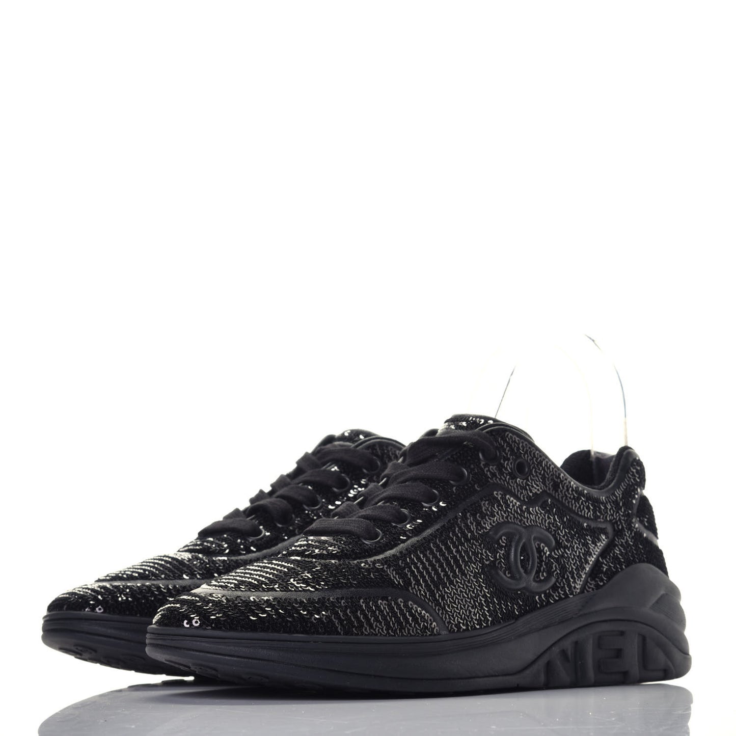 Sequin CC Sneakers 36 Black