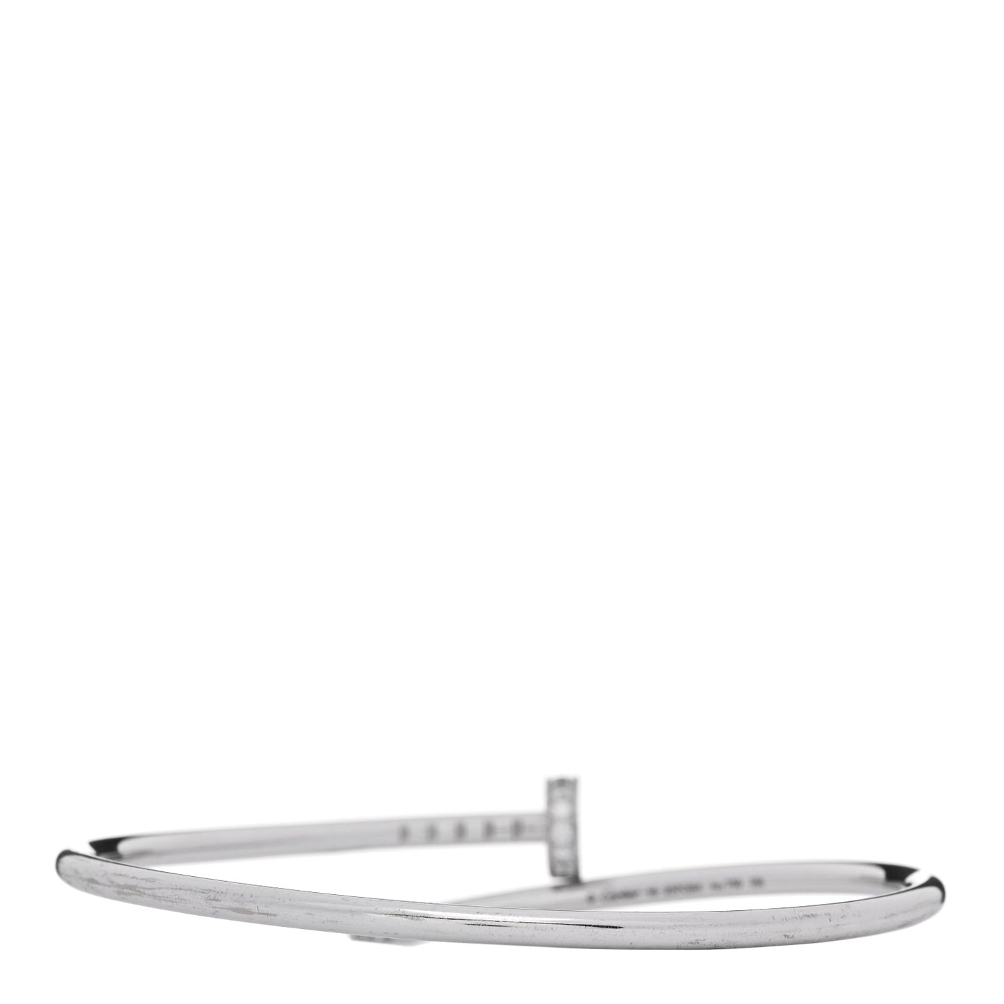 18K White Gold Diamond Small Juste Un Clou Bracelet 16