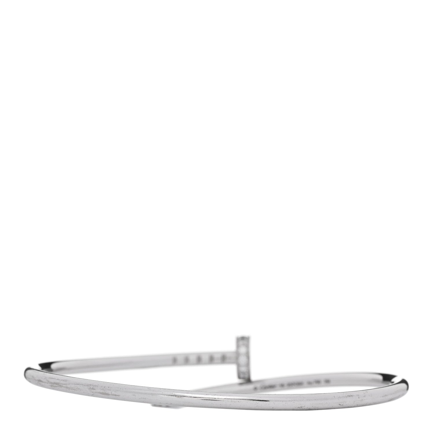 Cartier 18K White Gold Diamond Small Juste Un Clou Bracelet 16 2 of 5