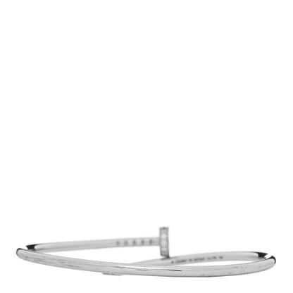 Cartier 18K White Gold Diamond Small Juste Un Clou Bracelet 16 2 of 5