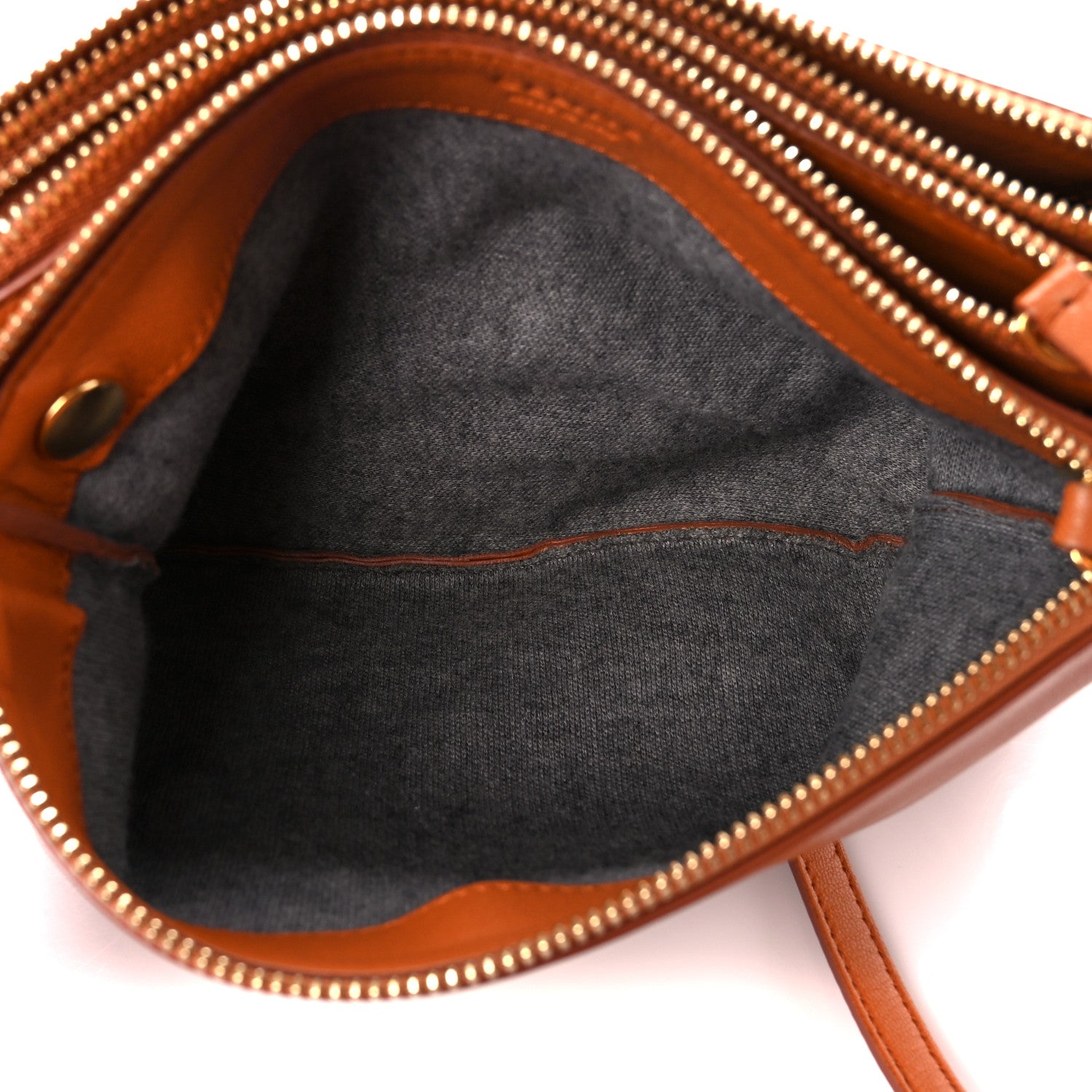 Celine Lambskin Small Trio Crossbody Bag Tawny 7 of 12