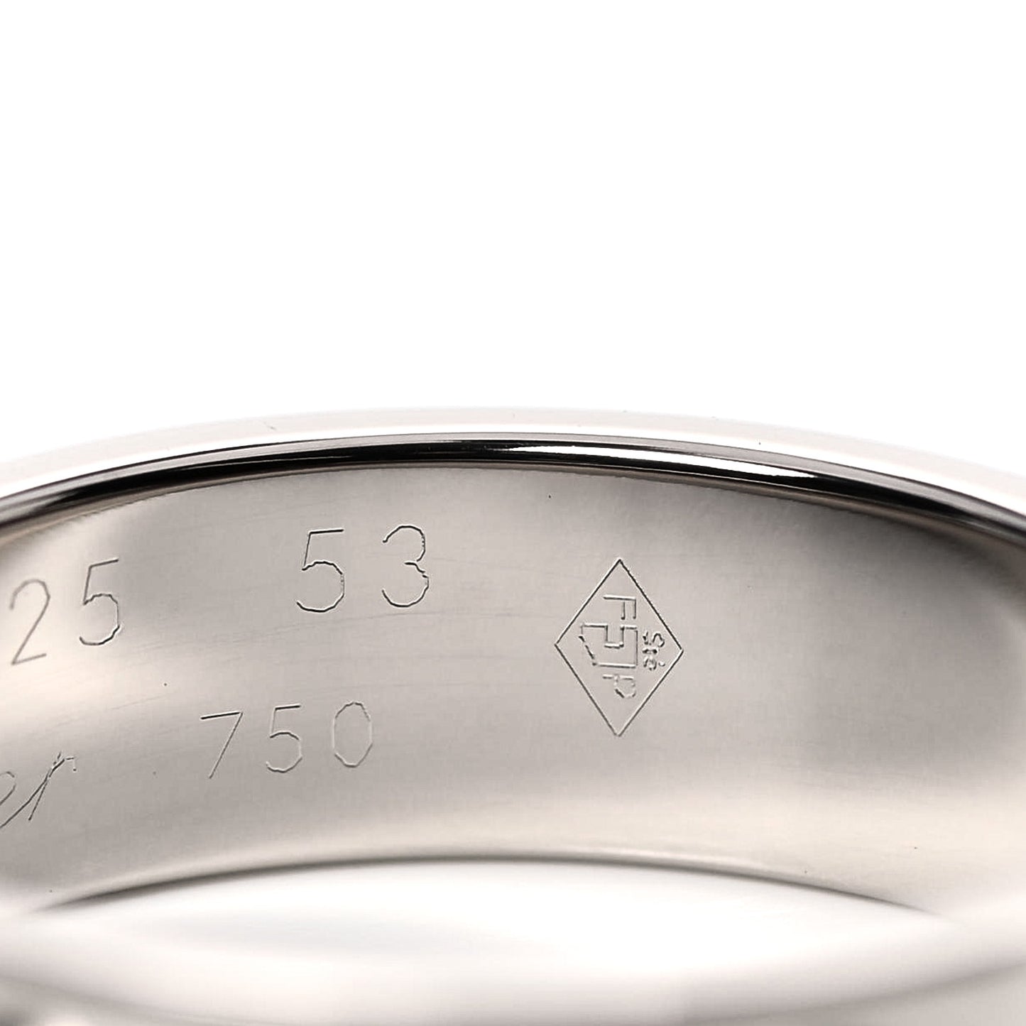 18K White Gold 5.5mm LOVE Ring 53 6.25