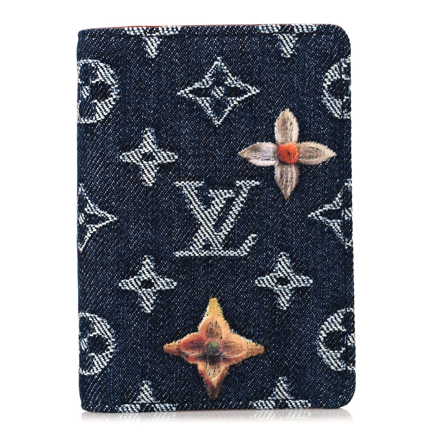 Louis Vuitton Denim Monogram Flowers Pocket Organizer Blue 1 of 8