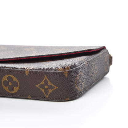 Louis Vuitton Monogram Pochette Felicie Chain Wallet Fuchsia 11 of 13