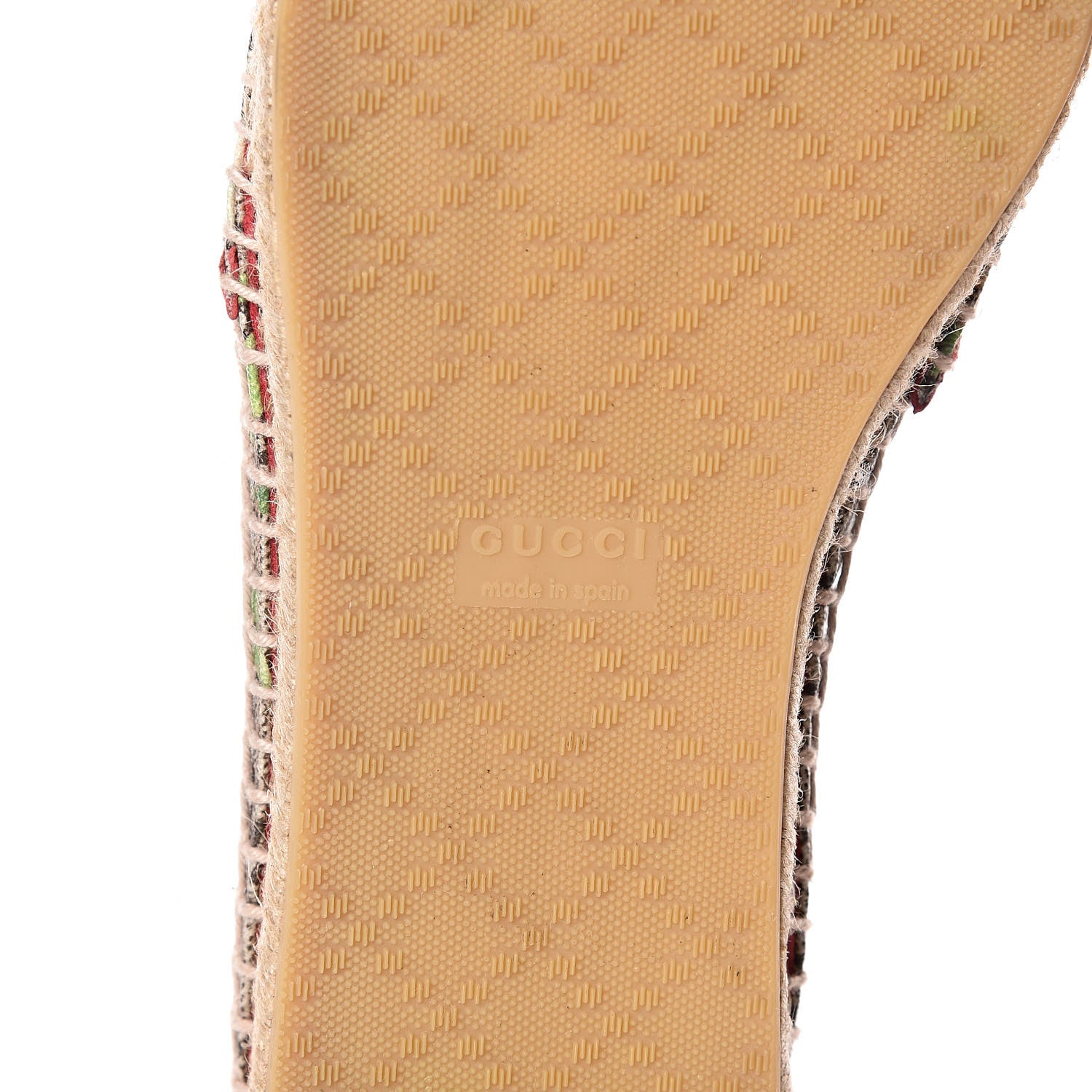 Gucci GG Supreme Monogram Tian Womens Espadrilles 38.5 Beige Multicolor Red 6 of 13
