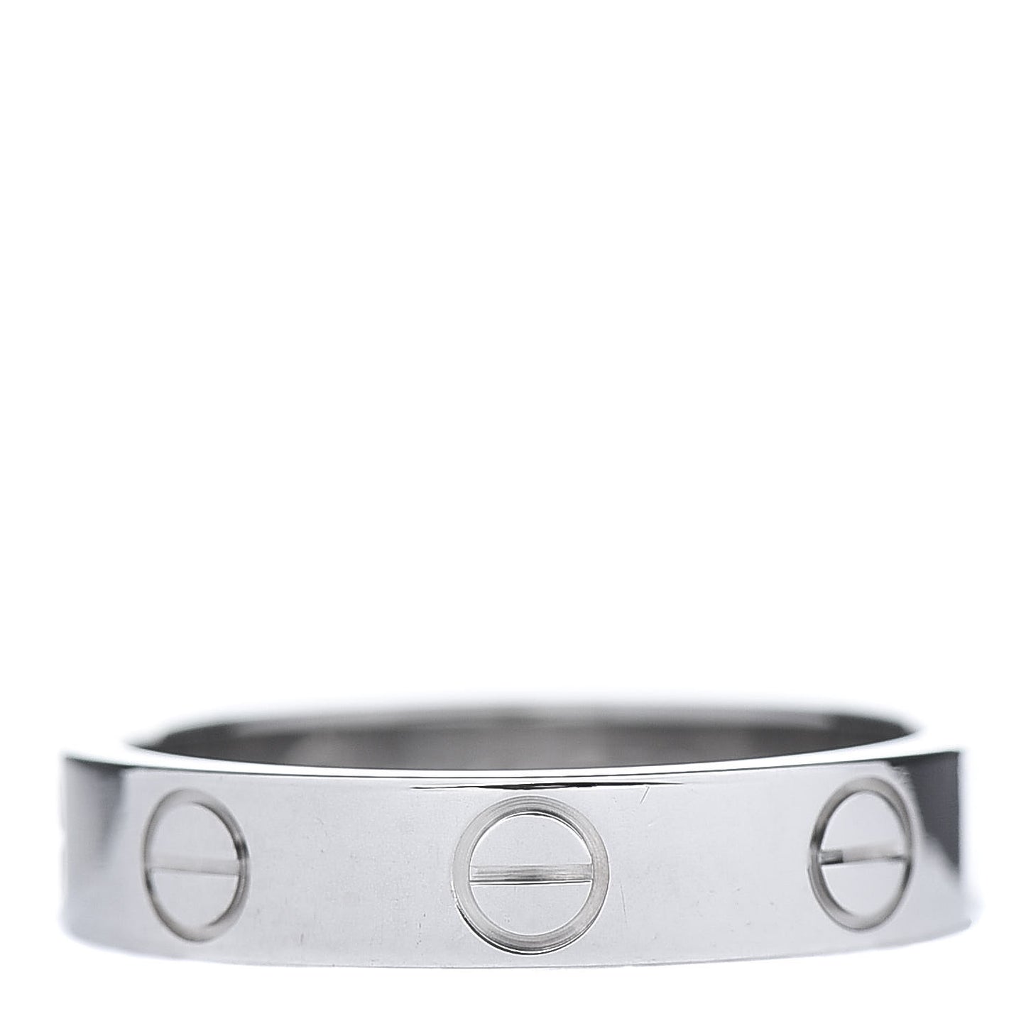 18K White Gold 3.5mm LOVE Wedding Band Ring 48 4.5