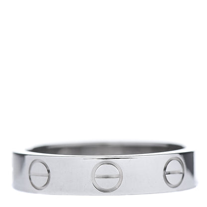 Cartier 18K White Gold 3.5mm LOVE Wedding Band Ring 48 4.5 1 of 5