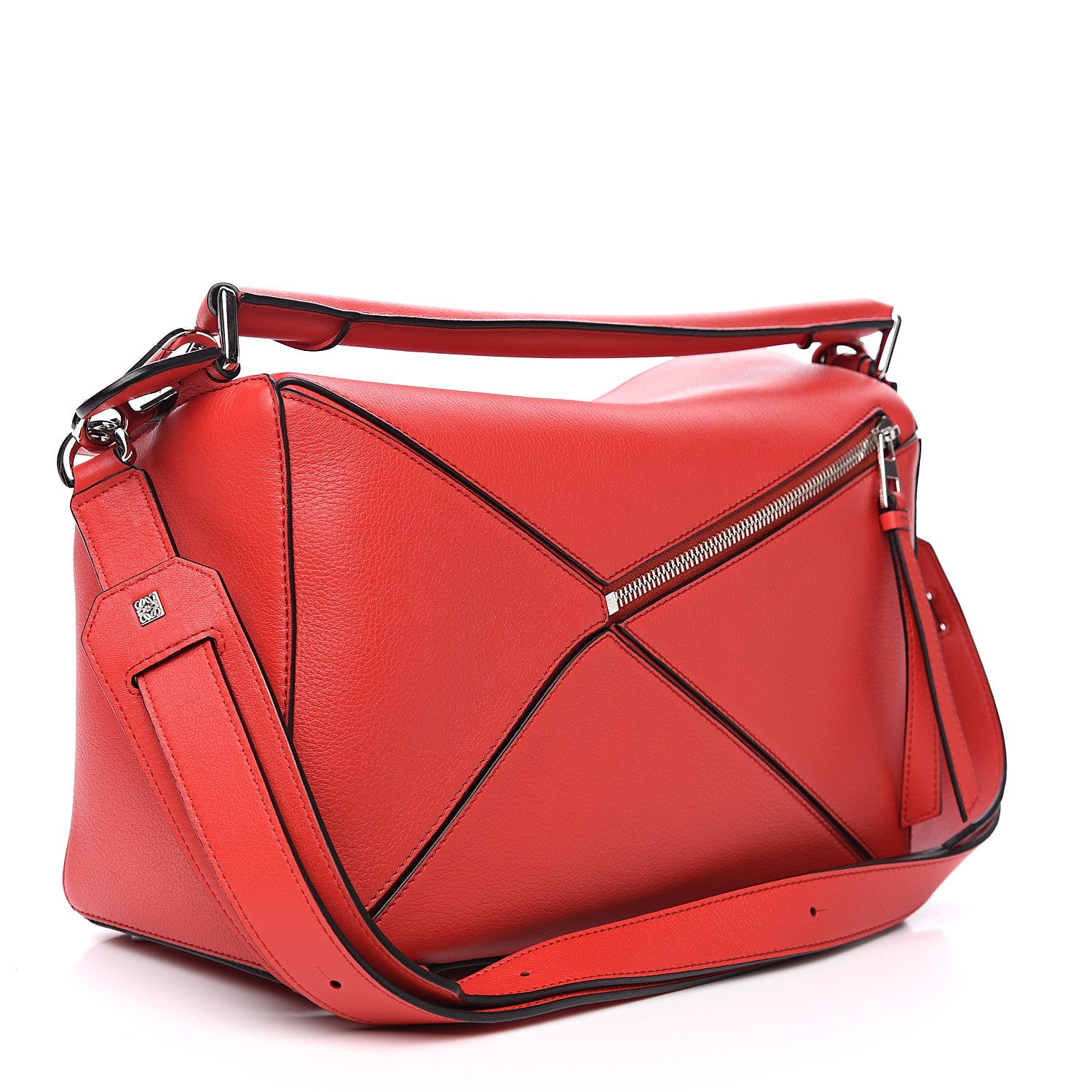 Loewe Calfskin Medium Puzzle Bag Scarlet 2 of 9