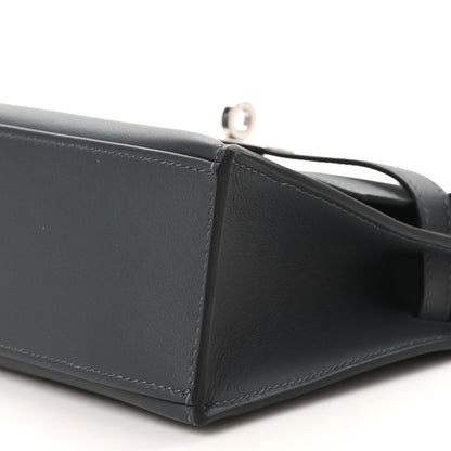 Hermes Swift Kelly Pochette Clutch Gris Misty 10 of 11