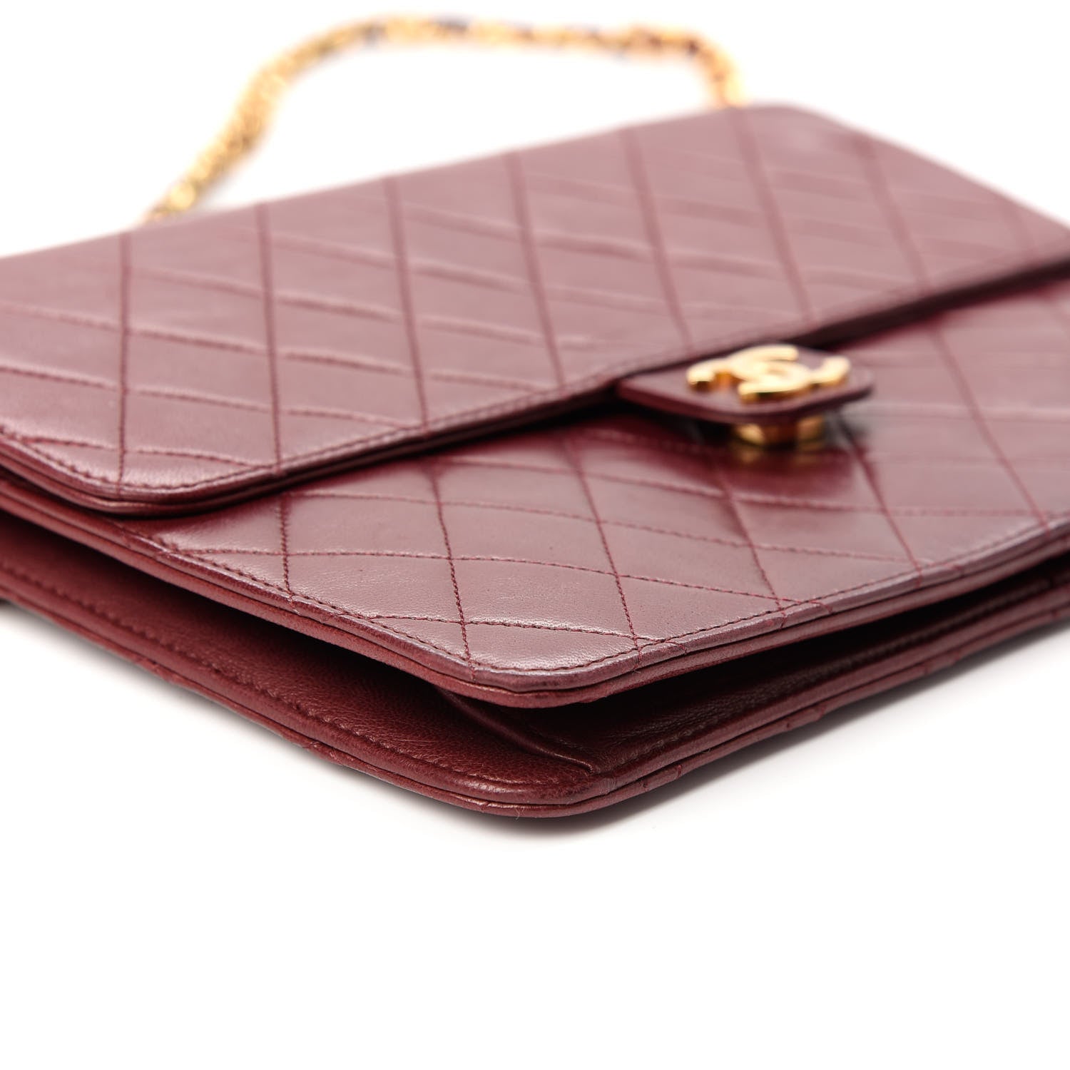 Chanel Lambskin Quilted Medium Single Flap Red 8 of 9
