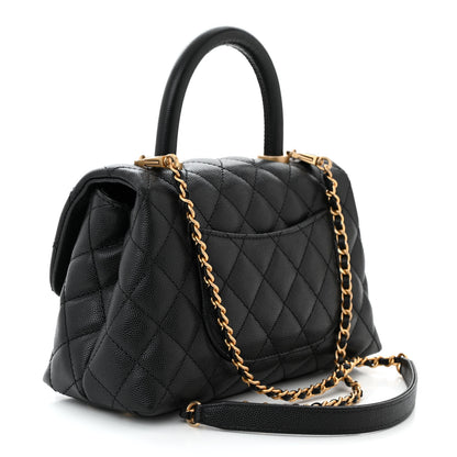 Chanel Caviar Quilted Mini Coco Handle Flap Black 3 of 11