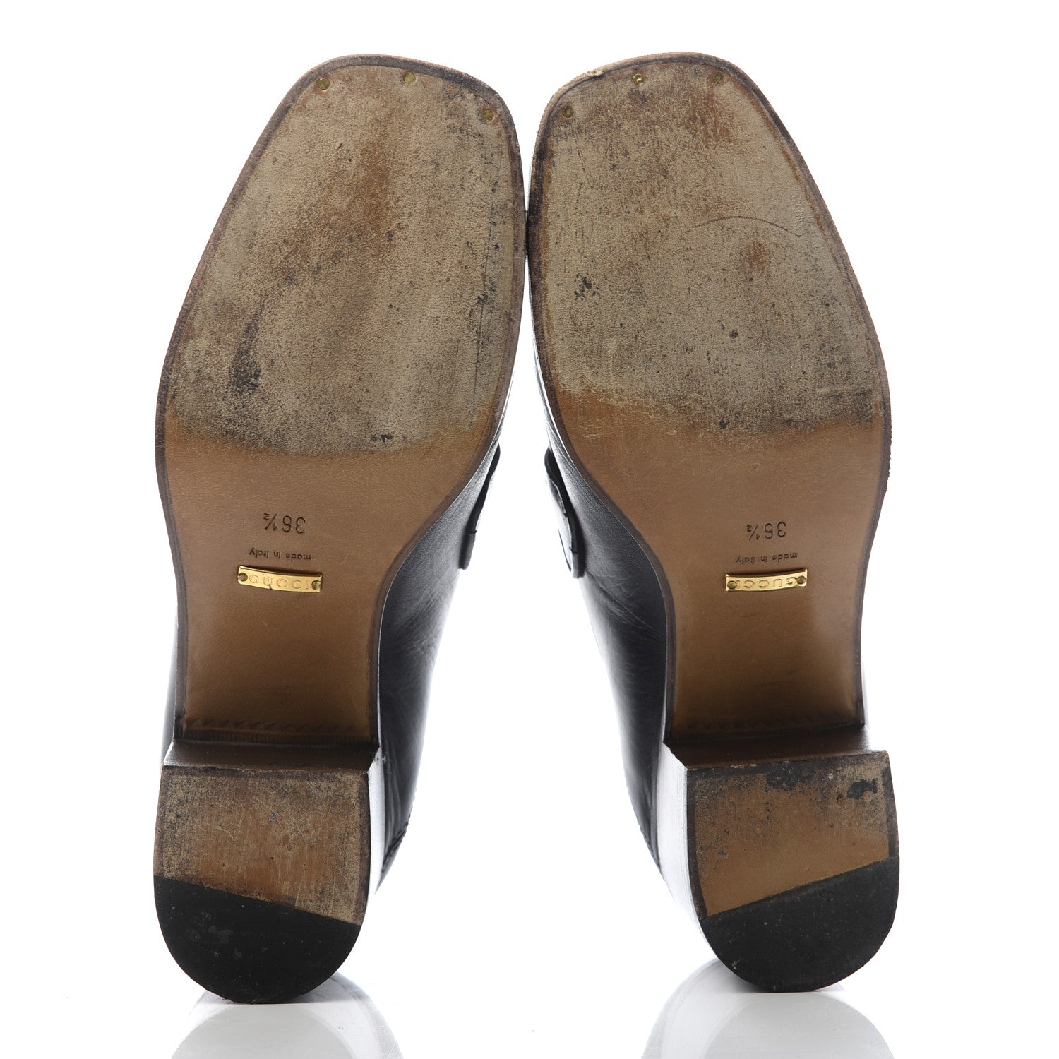 Gucci Malaga Kid Horsebit Loafer Pumps 36.5 Black 5 of 13
