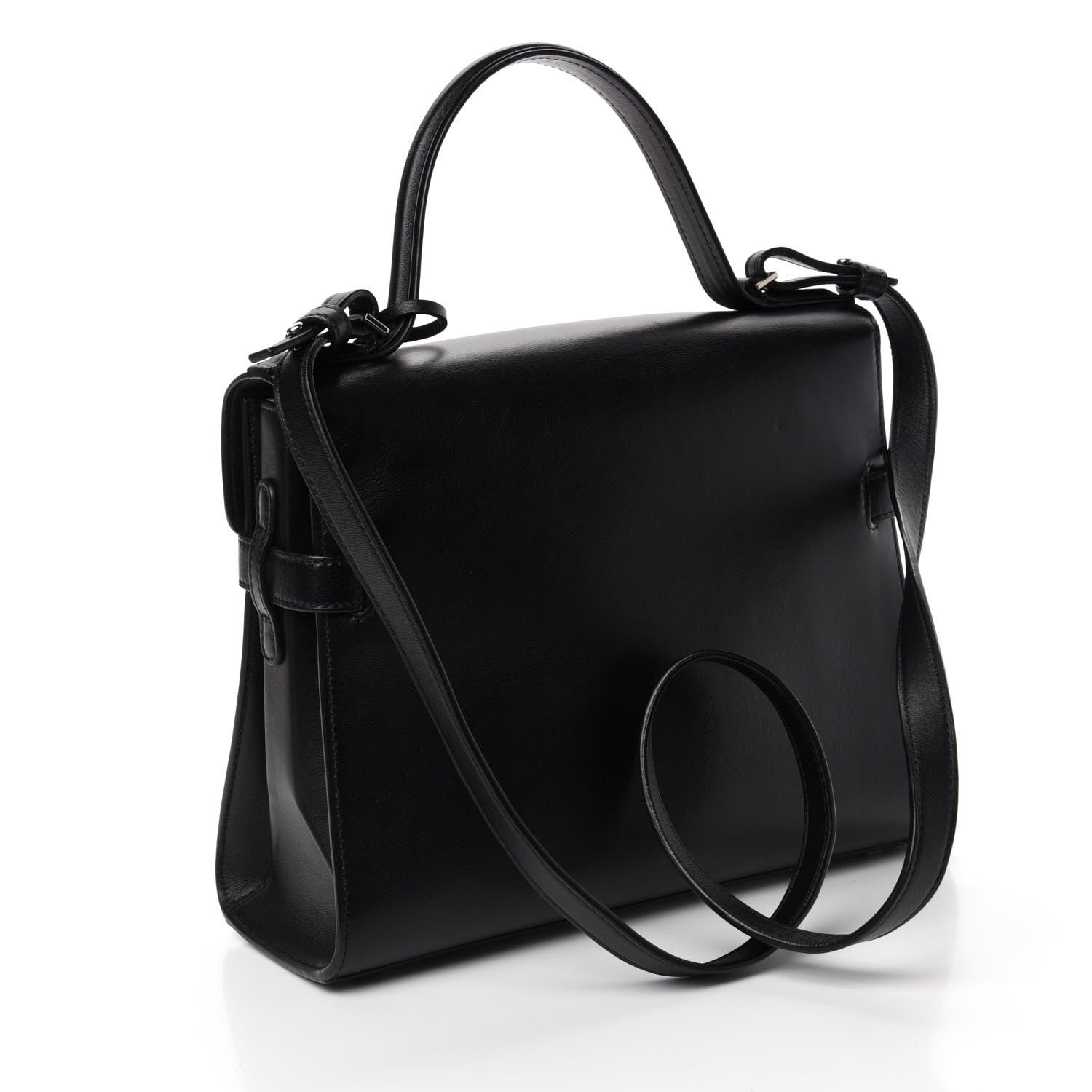 Delvaux Calfskin MM Tempete Satchel Black 4 of 11