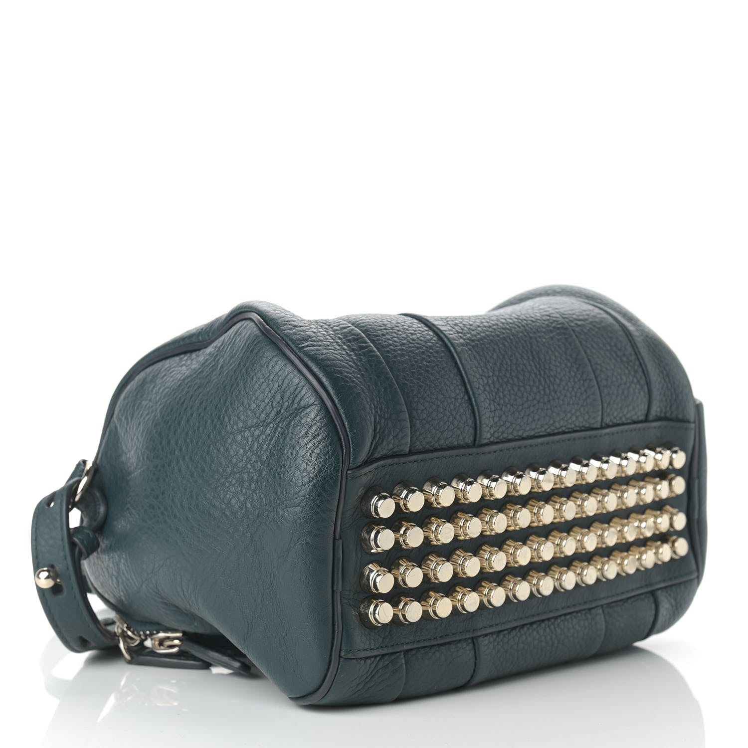 Alexander Wang Pebbled Lambskin Rockie Green Pale Gold Hardware 4 of 9