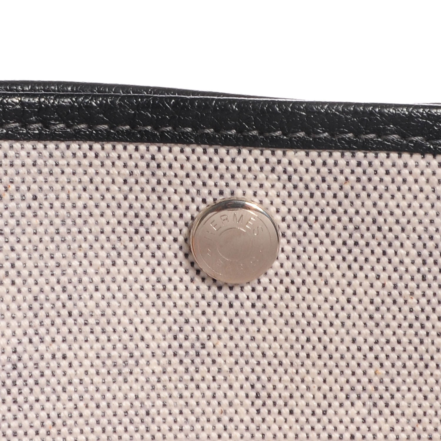 Hermes Toile Leather Garden Party 36 MM Tote Black 5 of 10