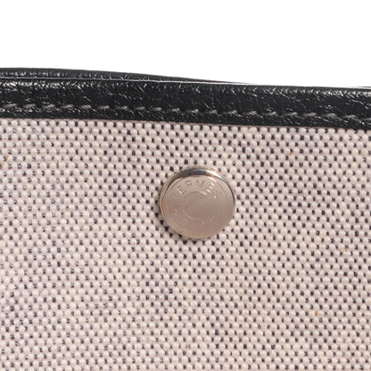 Hermes Toile Leather Garden Party 36 MM Tote Black 5 of 10