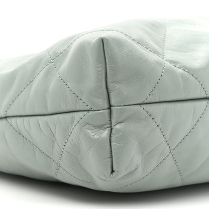 Chanel Shiny Calfskin Quilted Small Chanel 22 Grey 11 of 11