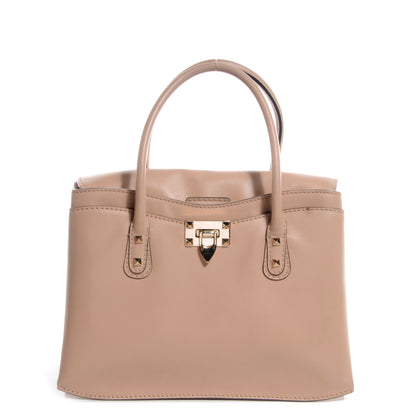 Valentino Garavani Calfskin Medium Rockstud Top Handle Tote Nude 1 of 8