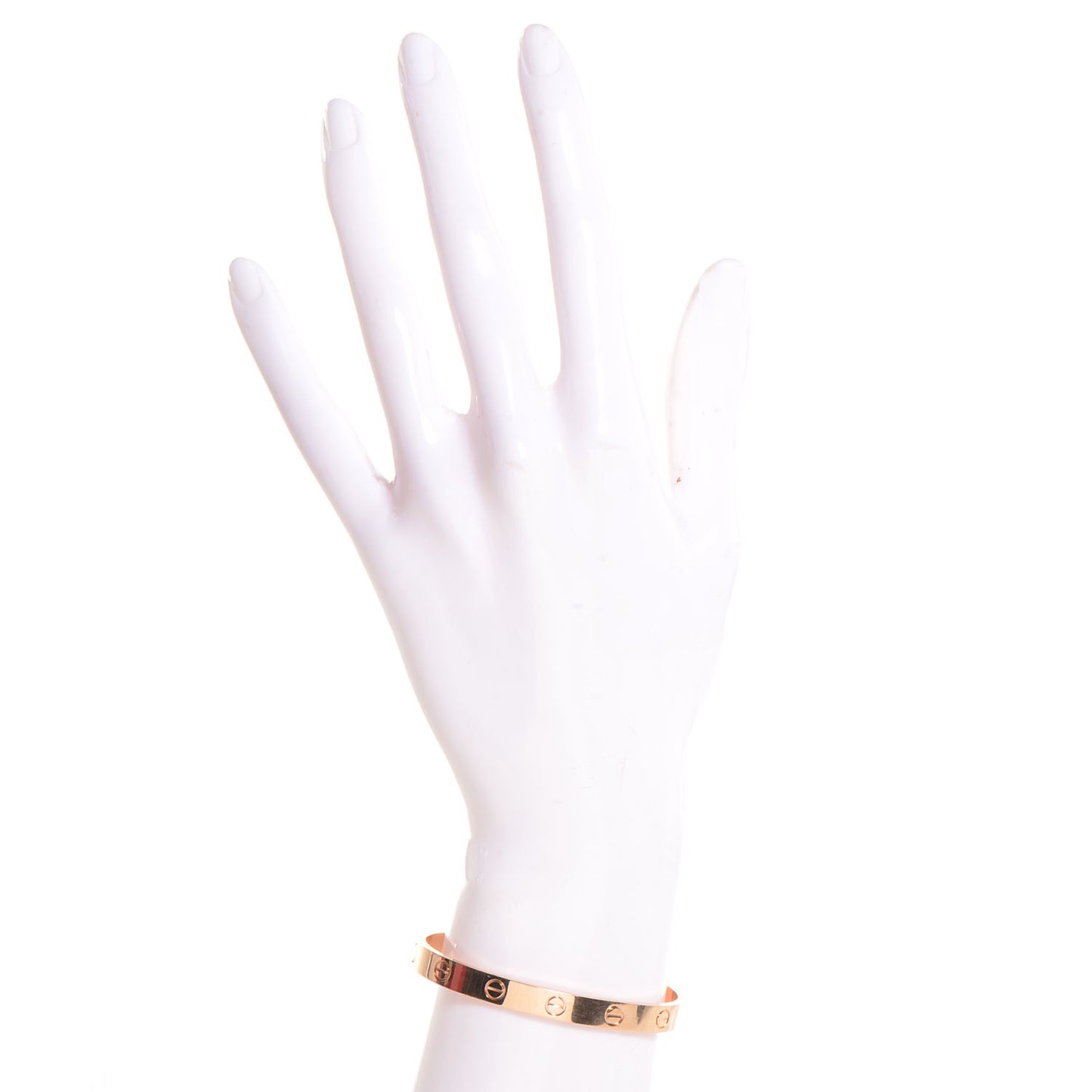 18K Pink Gold LOVE Cuff Bracelet 16