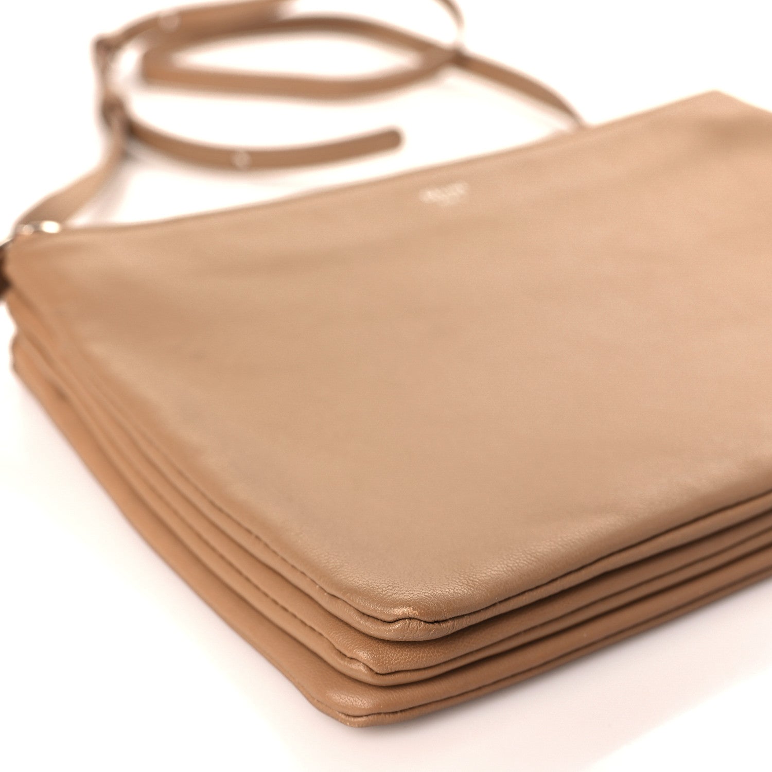 Celine Lambskin Large Trio Crossbody Bag Taupe 8 of 10
