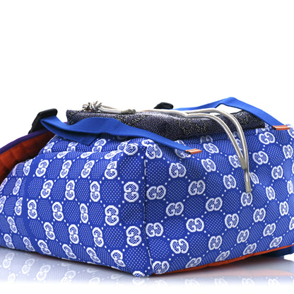 Gucci Jersey GG Monogram All Over Pan Sport Double Buckle Backpack  Blue Multicolor 9 of 12