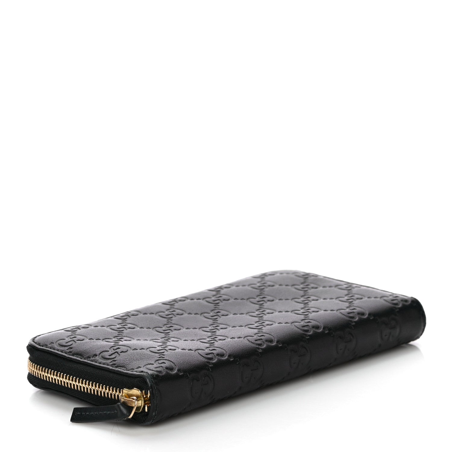 Gucci Guccissima Vitello Tender Zip Around Wallet Black 4 of 12