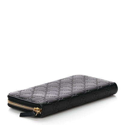 Gucci Guccissima Vitello Tender Zip Around Wallet Black 4 of 12