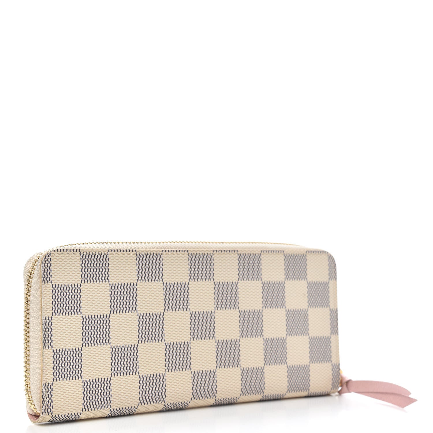 Louis Vuitton Damier Azur Clemence Wallet Rose Ballerine 3 of 7