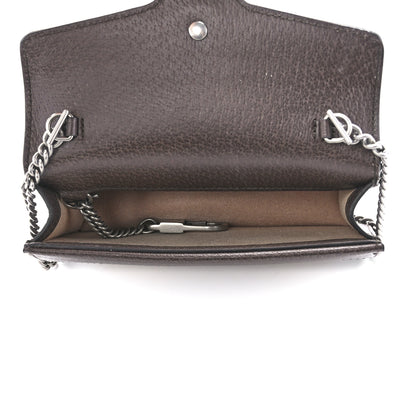 Gucci Monogram Jumbo GG Textured Dollar Calfskin Super Mini Dionysus Shoulder Bag Camel Ebony New Acero 5 of 11