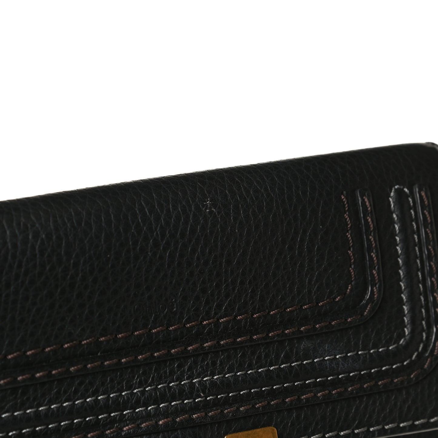 Calfskin Marcie Continental Flap Wallet Black